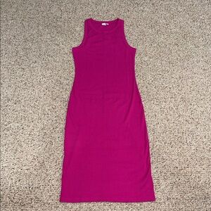 GAP Vibrant Pink Midi Dress